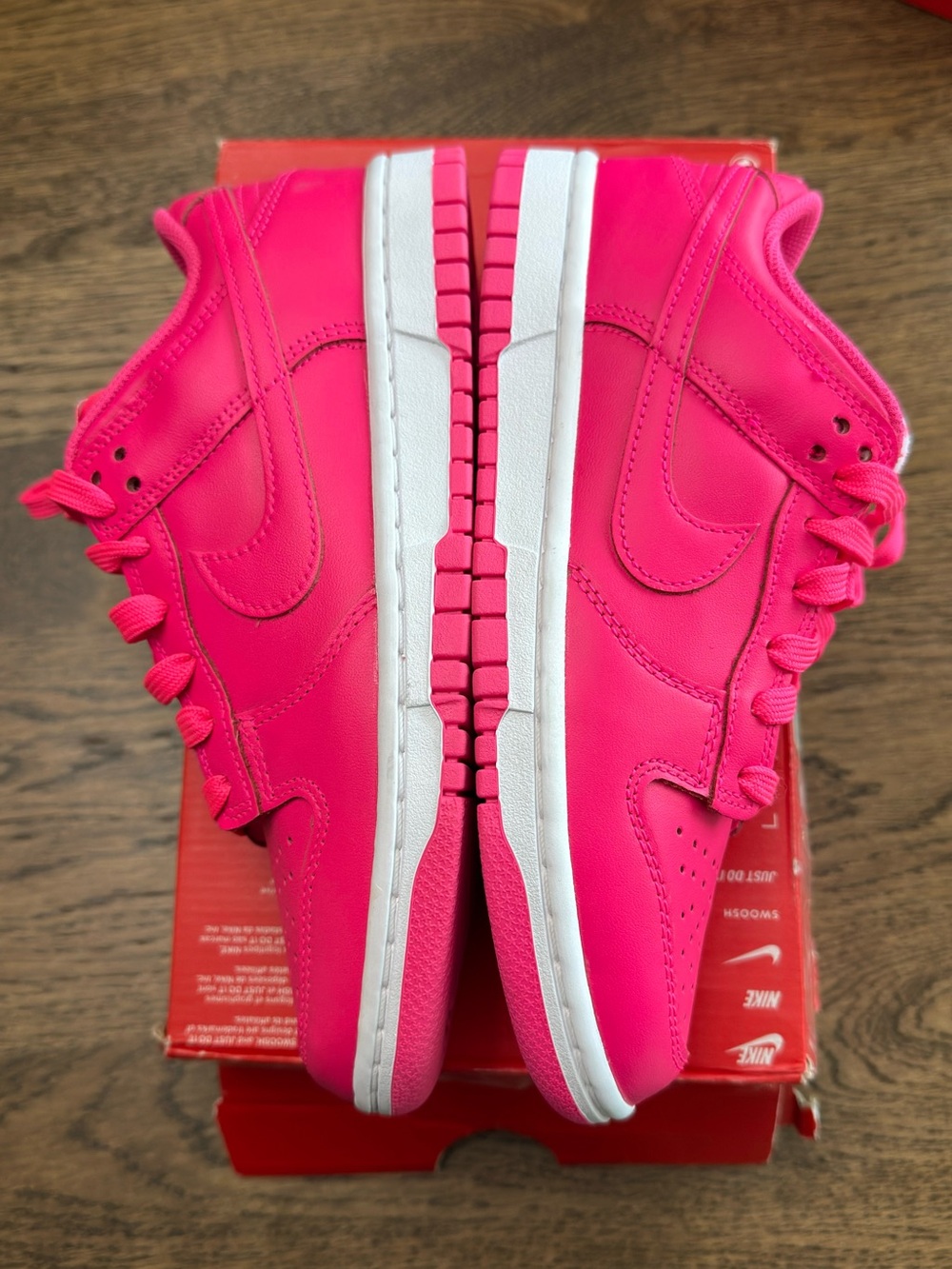 Nike Dunk Low Hyper Pink/White Womans 7/Youth 5.5 NWT